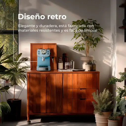 Cafetera Espresso EVVO Intensa Retro Blue