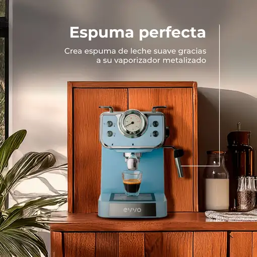 Cafetera Espresso EVVO Intensa Retro Blue