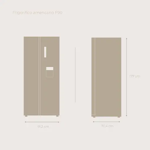Frigorífico Americano EVVO F90Xe Aqua