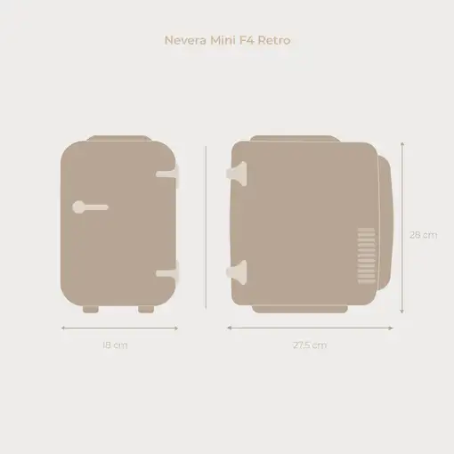 Nevera mini F4WH Retro Blanco