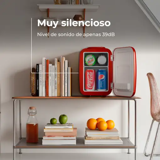 Nevera mini F4R Retro Rojo