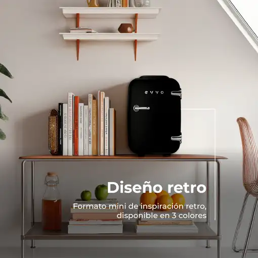 Nevera mini F4BK Retro Negro