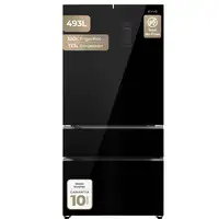 Frigorífico Francés EVVO F81 Glass Black