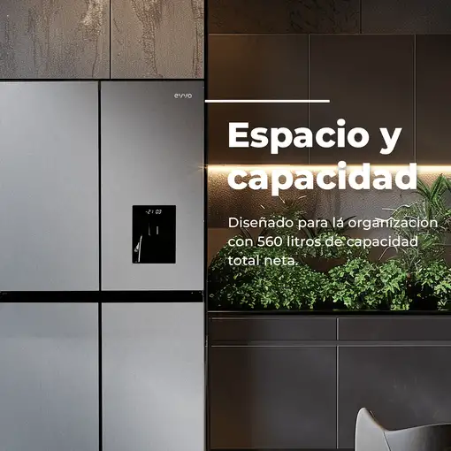 Frigorífico 4 puertas EVVO F100X Aqua V2