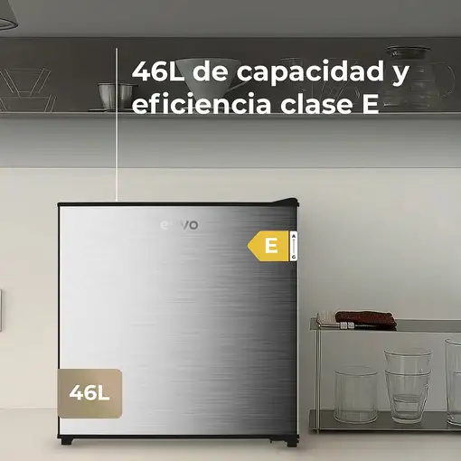 EVVO Mini F22 frigorífico Independiente 46 L Acero inoxidable
