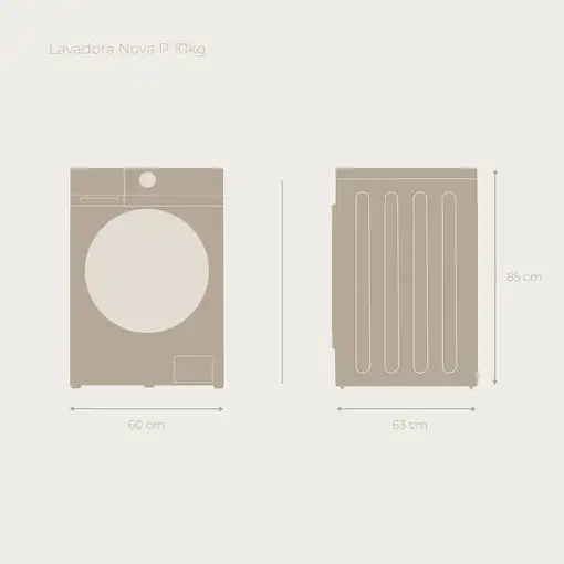 Lavadora carga frontal 10 kg 1200 RPM Acero inoxidable W3P10X25A EVVO