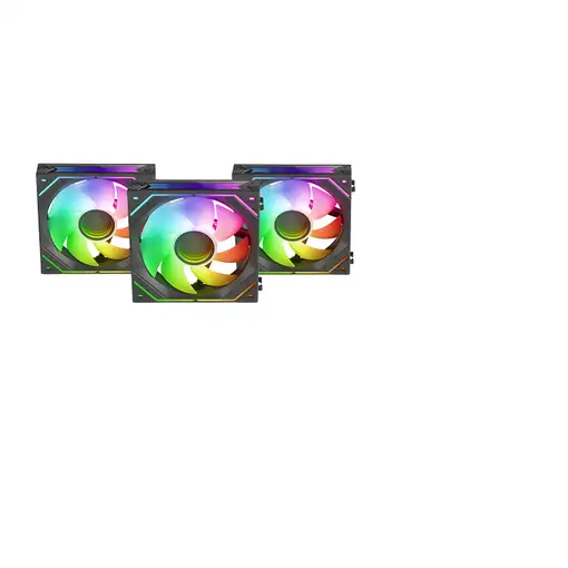 Mars Gaming MF-LINKFINITYKIT, Kit 3x Ventiladores Modulares PWM 120mm, Sistema de