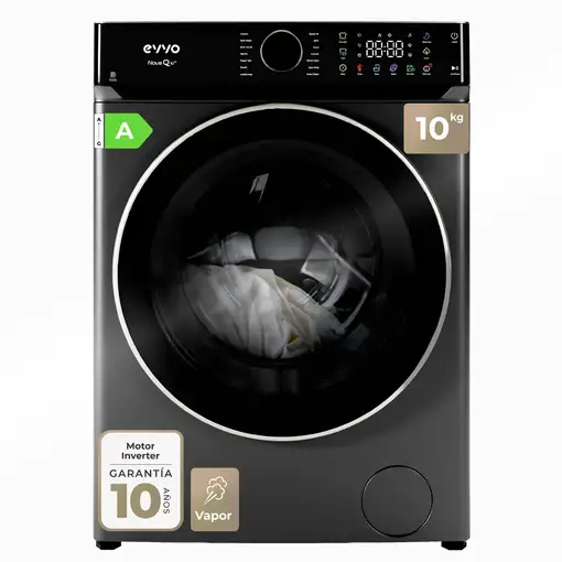 Lavadora gris, inox, 10 kg, 1400 Rpm, Nova Q10X EVVO Lavadora gris, inox, 10 kg, 1400 Rpm, Nova Q10X EVVO