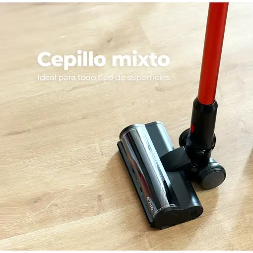 Aspirador escoba roja y negra, 500 W, 0,6 l, Ai36 EVVO