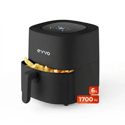 Freidora sin aceite EVVO Tasty Fryer 6L Negro Freidora sin aceite EVVO Tasty Fryer 6L Negro