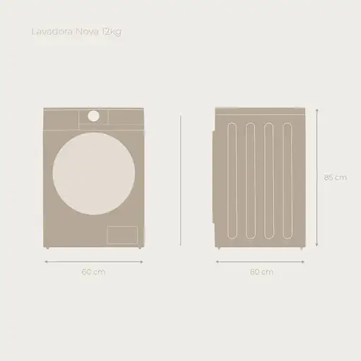 Lavadora carga frontal 12 kg 1400 RPM Blanco W312W24A EVVO