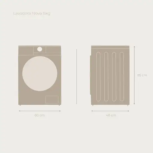 Lavadora carga frontal 8 kg 1400 RPM Blanco W308W24A EVVO