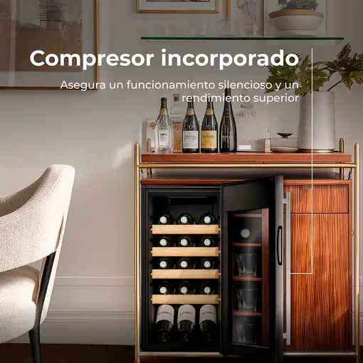 EVVO VT15 Nevera de vino Independiente Acero inoxidable 15 botella(s)
