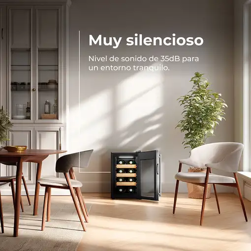 EVVO VT8 Nevera de vino Independiente Acero inoxidable 8 botella(s)
