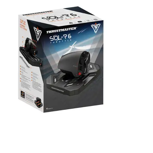 Thrustmaster Sol-R 6 Throttle Negro USB Simulador de Vuelo Analógico/Digital PC