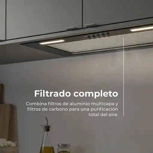 EVVO CEi50 Encastrada Negro 620 m³/h