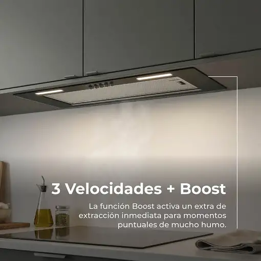 EVVO CEi50 Encastrada Negro 620 m³/h