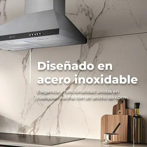 EVVO CE21 campana De pared Acero inoxidable 650 m³/h