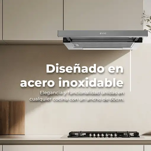 EVVO CE10 campana Encastrada Acero inoxidable 350 m³/h