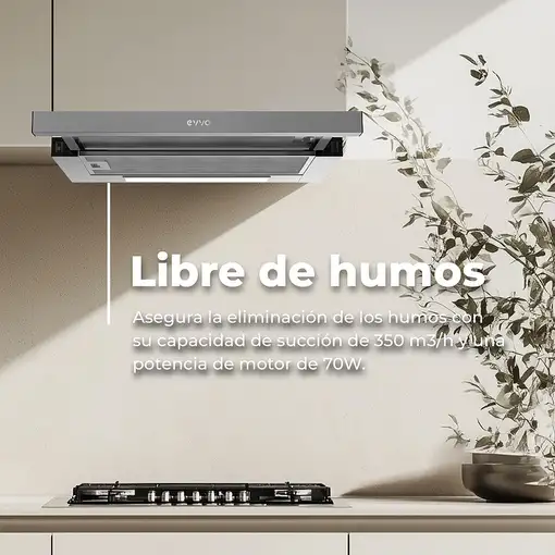 EVVO CE10 campana Encastrada Acero inoxidable 350 m³/h