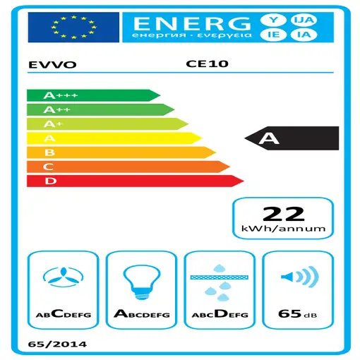 EVVO CE10 campana Encastrada Acero inoxidable 350 m³/h