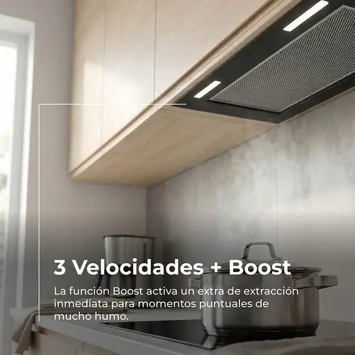 EVVO CEi50 Encastrada Negro 875 m³/h