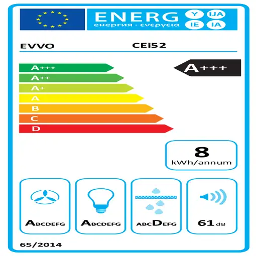 EVVO CEi50 Encastrada Negro 875 m³/h