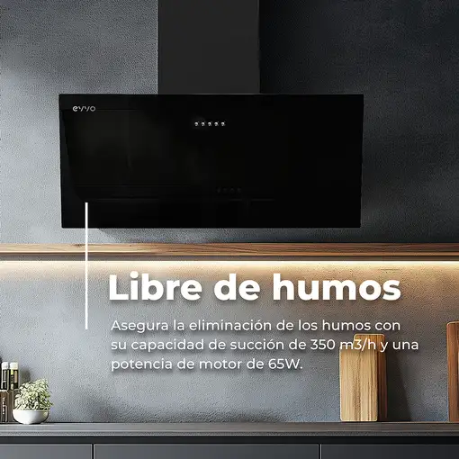 EVVO CE40 De pared Negro 350 m³/h