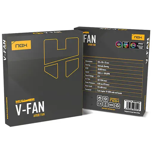 NOX NXHUMMERVFAN sistema de refrigeración para ordenador Carcasa del ordenador Ven
