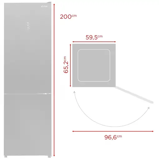 Frigorífico Combi EVVO F60B Glass