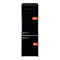 Frigorífico combi Evvo F55BK Retro Negro