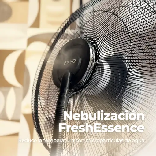 Ventilador Nebulizador negro 90 W, 3 velocidades, antimosquitos, VN900 EVVO
