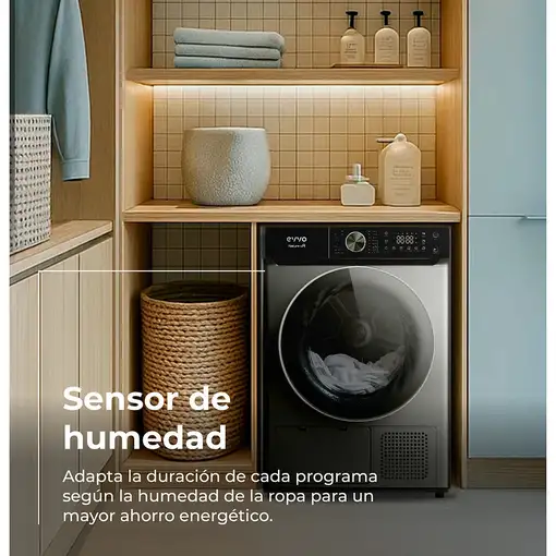 EVVO SR10X secadora Independiente Carga frontal 10 kg Acero inoxidable