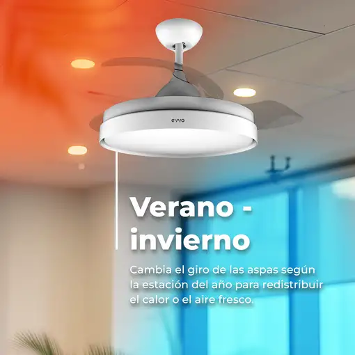 Ventilador de techo EVVO V450 Invisible Black