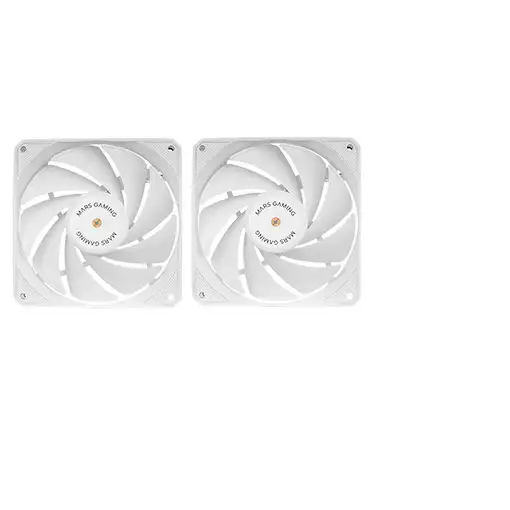 Mars Gaming MF-NCLX2, Kit 2x Ventiladores Ultrasilenciosos 120mm, Diseño Aspas Híb