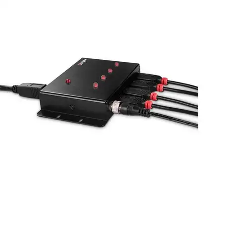 Lindy 43374 hub de interfaz USB 3.2 Gen 1 (3.1 Gen 1) Type-B 5000 Mbit/s Negro
