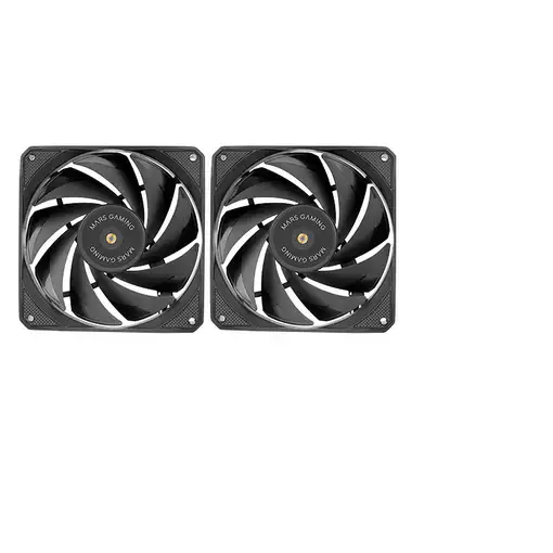 Mars Gaming MF-NCLX2, Kit 2x Ventiladores Ultrasilenciosos 120mm, Diseño Aspas Híb