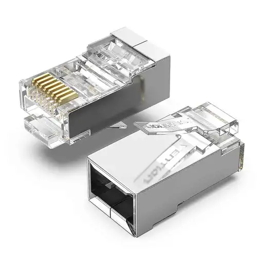 Vention IDAR0-100 conector RJ-45 Plata, Transparente Vention IDAR0-100 conector RJ-45 Plata, Transparente