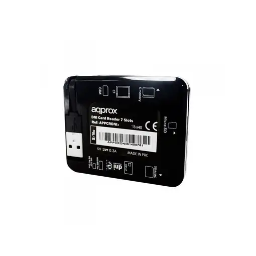 Approx appCRDNIB lector de tarjeta USB 2.0 Negro, Púrpura
