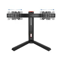 TooQ DB1402TN-B soporte para monitor 68,6 cm (27'') Escritorio Negro, Rojo