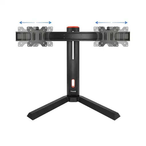 TooQ DB1402TN-B soporte para monitor 68,6 cm (27'') Escritorio Negro, Rojo