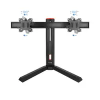 TooQ DB1402TN-B soporte para monitor 68,6 cm (27'') Escritorio Negro, Rojo
