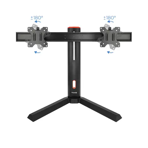 TooQ DB1402TN-B soporte para monitor 68,6 cm (27'') Escritorio Negro, Rojo