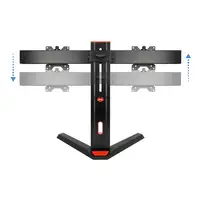 TooQ DB1402TN-B soporte para monitor 68,6 cm (27'') Escritorio Negro, Rojo