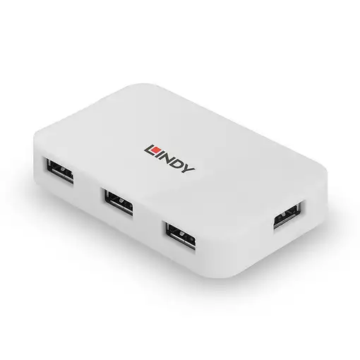 Lindy 43143 hub de interfaz USB 3.2 Gen 1 (3.1 Gen 1) Type-A 5000 Mbit/s Blanco
