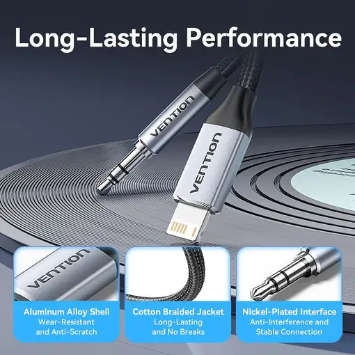 Vention BMCHF cable de audio Gris