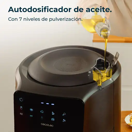 Freidora de aire 5,5 L, 1550W, con spray automático, Cecofry Rain M CECOTEC