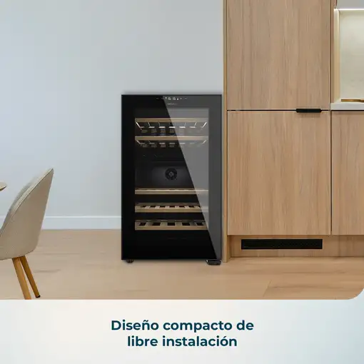 Cecotec Bolero GrandSommelier Duo 52000 Nevera de vino Integrado Negro 52 botellas