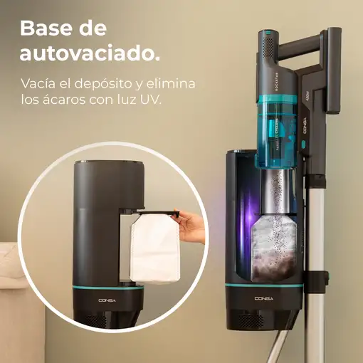 Cecotec Aspirador vertical BLDC Conga Rockstar 10000 Nebula Station