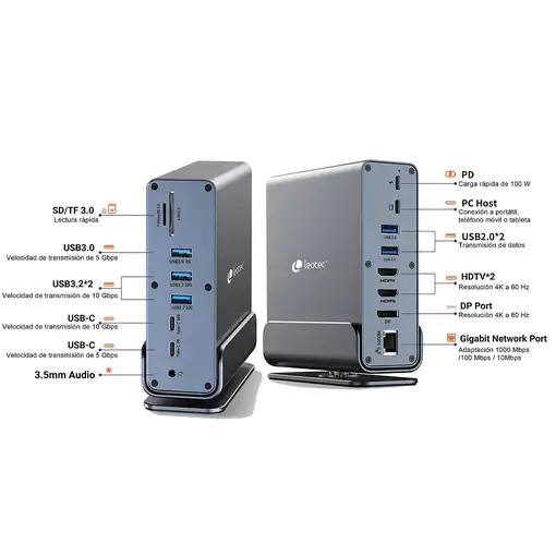 Leotec Docking Station 15 en 1
